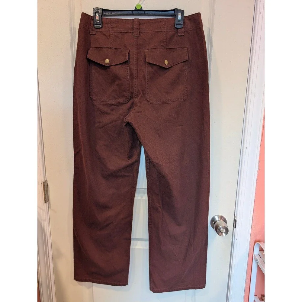 Women's Universal Thread Mid Rise Straight Leg Cargo Pants Brown Size 10